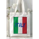 Italya Italy Bayrak Baskılı Omuz Çanta Kişiye Özel Model
