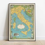 İtalya, Vatican Dekoratif Şehir Haritası Posteri 60x90 cm AMC359