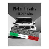 İtalyan Bayrak Renkli Plakalık Pleksi