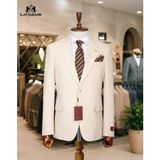 Italyan Kesim Blazer Süet Erkek Ceket Krem - 48