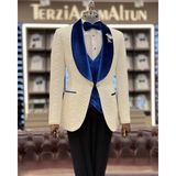 İtalyan kesim ceket yelek pantolon damatlık set Beyaz T12075 - 48