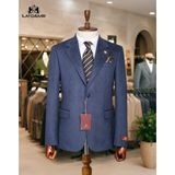Italyan Kesim Özel Tasarım Blazer Erkek Süet Ceket Lacivert - 52