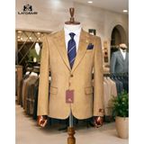 Italyan Kesim Özeltasarım Blazer Erkek Süet Ceket Bej - 02S-Bej - 52