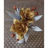 Italyan Krapon Kağıdı NO:917 - Metalik Koyu Altın 140 Gr. 50X250 cm