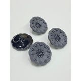 Italyan Model Trenckot, Kaban Ve Mont Dugmesi Takimi 4Lu Set Antrasit 2,7 Cm