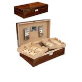 İtalyan Sediri 2 Katlı Dev Boy Özel Humidor Puro Kutusu rd78khv