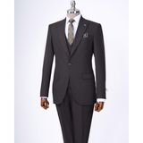 Italyan Stil Ceket Yelek Pantolon Takım Elbise Kahverengi T12826 - 48