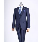 Italyan Stil Ceket Yelek Pantolon Takım Elbise Lacivert T12013 - 46