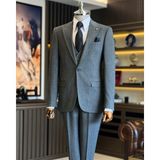İtalyan Stil Ceket Yelek Pantolon Takım Elbise Siyah T12853 - 46
