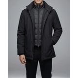 Italyan Stil Kapitone Çıt Çıtlı Çıkma Yakalı Erkek Mont Siyah T14787 - 2XL