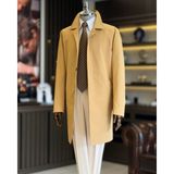 Italyan Stil Mevsimlik Erkek Trençkot Mont Camel T9568