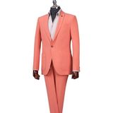 İtalyan Stil Slim Fit Ceket Pantolon Takım Elbise Kiremit T12515 - 52