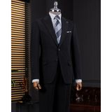 İtalyan stil slim fit ceket pantolon takım elbise siyah T14008 - 56