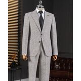 Italyan Stil Slim Fit Ceket Pantolon Takım Elbise Siyah T14459 - 48