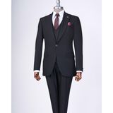 Italyan Stil Slim Fit Ceket Yelek Pantolon Takım Elbise Siyah T13503 - 46