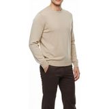 Italyan Stil Slim Fit Erkek Bisiklet Yaka Triko Kazak Bej T13127