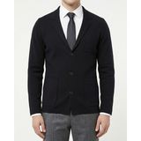 Italyan Stil Slim Fit Erkek Mono Yaka Düğmeli Hırka Siyah T14842 - 2XL