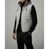 Italyan Stil Slim Fit Kapüşonlu Kapitone Erkek Şişme Yelek Gri T14726