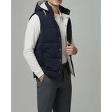 Italyan Stil Slim Fit Kapüşonlu Kapitone Erkek Şişme Yelek Lacivert T14725 - 2XL