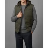 Italyan Stil Slim Fit Kapüşonlu Kapitone Erkek Şişme Yelek Yeşil T14724