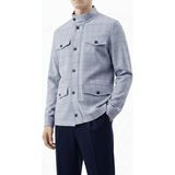 Italyan Stil Slim Fit Keten Karışımlı Erkek Spor Ceket Lacivert T13713 - 46