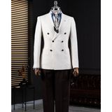 Italyan Stil Slim Fit Kruvaze Erkek Tek Ceket Ekru T14279 - 54