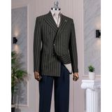 Italyan Stil Slim Fit Kruvaze Erkek Tek Ceket Yeşil T14547 - 50