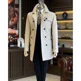 Italyan Stil Slim Fit Mevsimlik Erkek Trençkot Mont Taş T11335 - XL