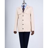 İtalyan stil slim fit mevsimlik spor mont ceket bej T13089 - 54