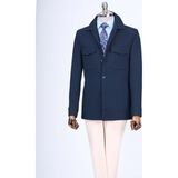 İtalyan stil slim fit mevsimlik spor mont ceket lacivert T13088 - 50