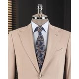 Italyan Stil Slim Fit Mono Yaka Ceket Pantolon Takım Elbise Vizon T14746 - 48