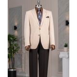 Italyan Stil Slim Fit Torba Cep Erkek Ceket Bej T13740 - 54