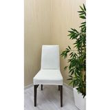 Italyan Süet Kumaş Lastikli Kaymaz Esnek Sandalye Koruyucu Örtü - Krem - Bir Adet - 40 x 40 cm
