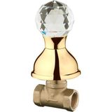 Italyan Webert Karenina Ankastre Stop Valf 1/2'' Swarovsky Taşlı- Altın - Krom