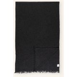 Italyan Yapımı Merinos Yünü & Kaşmir Karışımlı Lüks Battaniye – Doğal Konforun Zarif Yüzü - Siyah - 130 x 200 cm