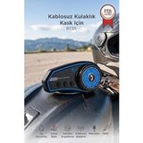 İtercom Motorsiklet Bluetooth Kask İnterkom Kulaklık Bt35 Siyah