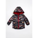 Itfaiye Desenli Erkek Bebek Mont 22325 - Siyah - 1 Yaş