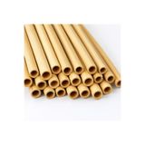 İthal 1 Adet Bambu Pipet 20 cm x 8 mm Doğal Bambu Kokteyl Pipeti – Çevre Dostu ve Sürdürülebilir