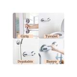 İthal 1 Adet Banyo Güvenlik Tutacağı: Banyo Ve Tuvaletlerde Kullanılacak Kilitli Vantuzlu Tutacak