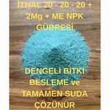 İthal 20.20.20+2Mgo+Me Npk Gübre, Dengeli Besleme, Suda Tamamen Çözünür