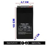 İthal 4V 4A Kuru Bakımsız Akü Işıldak Ve Fener - Terazi Aküsü (4 Volt 4 Amper 45X45x100mm)