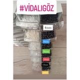 İthal 50 Adet Amigurumi Vidalı Göz 18mm ( 18 mm Güvenli Göz)