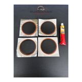 İthal 75 Mm A Kalite İç Lastik ve Dubleks Lastikler için Lastik Yaması 4 Adet + Yama İlacı