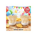 İthal AHŞAP CİPS ÇATALI. 9 CM, 250 ADET, Parti & Davet & Kokteyl & Doğum Günü