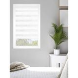 Ithal Bambu Kalın Ekru Zebra Stor Perde Eteği Düz ( Ofis Perdesi - Mutfak Salon Perdesi - 180 x 260