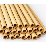 İTHAL Bambu Pipet 20 cm x 8 mm Doğal Bambu Kokteyl Pipeti – Çevre Dostu ve Sürdürülebilir - 200 Adet