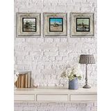 İthal Çerçeveli Taş Baskılı Duvar Tablosu Seti (20 x 20 cm) 3 lü set -İSTANBUL TEMALI TABLO