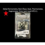 İTHAL Dijital Termometre, Nem Ölçer, Saat ( Yeni Model Htc 2 )