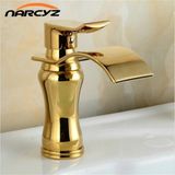 İthal Faucet Banyo Lavabo Bataryası Altın Dore Gold Renk Yeni Şelale 7 Yıl Garanti İthal