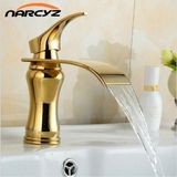 İthal Faucet Banyo Lavabo Bataryası Altın Dore Gold Renk Yeni Şelale Batarya 7 Yıl Garantili İthal